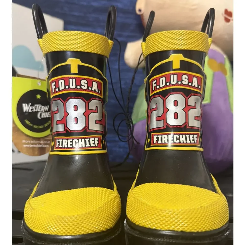 Western Chief Fireman Rain Boots Waterproof Outdoor Toddler 5 NWT